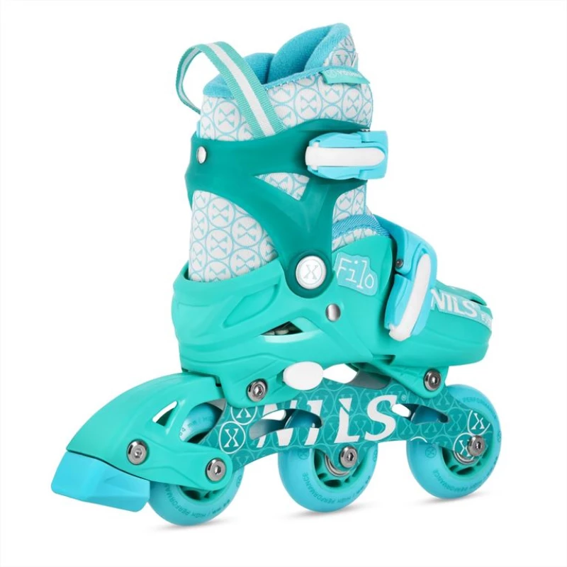 Αυξομειούμενα Roller Nils Extreme NA13102 FILO INLINE SKATES Τιρκουάζ Medium (34-37)