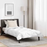 vidaXL Πάπλωμα με μαξιλάρι 2 pcs Λευκό 135 x 220 εκ. Μικροΐνες
