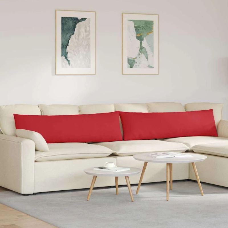 vidaXL Μαξιλάρι Καναπέ 2 pcs Κόκκινο 145 x 40 εκ. ύφασμα
