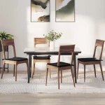 vidaXL Μαξιλάρια καθισμάτων 4 pcs Μαύρο 40 x 40 x 3 cm Βελούδο