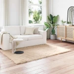 vidaXL Ψεύτικο Δέρμα Προβάτου Χαλί Tafalla Μπεζ 160 x 230 cm