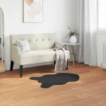 vidaXL Χαλιά Ψεύτικου Κουνελιού Olite Μαύρο 50 x 80 cm Πολυεστέρας
