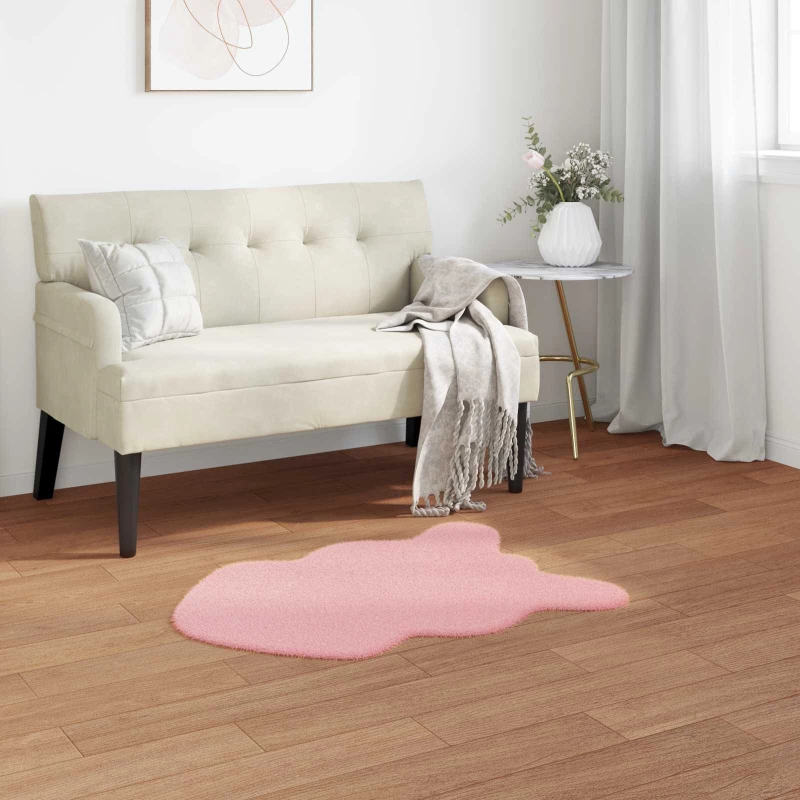 vidaXL Χαλιά Ψεύτικου Κουνελιού Olite Ροζ 60 x 90 cm Πολυεστέρας
