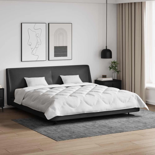 vidaXL Διπλωμένη Κουβέρτα Όλων των Εποχών 3 pcs Λευκό Μικροΐνες
