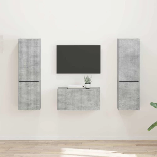 vidaXL 3 pcs Σκυρόδεμα Γκρι