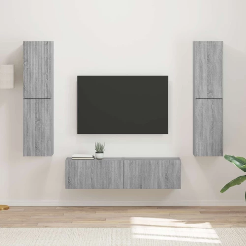 vidaXL 3 pcs Γκρίζο Σονομα