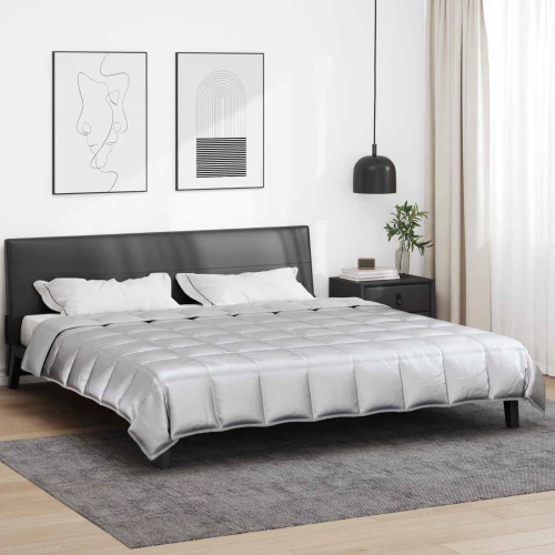 vidaXL Καλοκαιρινό Παπλωματοθήκη Ασημί 220 x 200 εκ