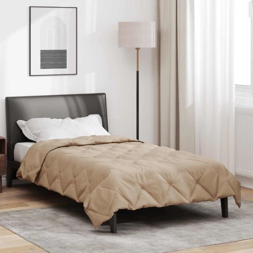 vidaXL Κουβέρτα ολόκληρου του χρόνου Taupe 220 x 135 εκ Μικροΐνες