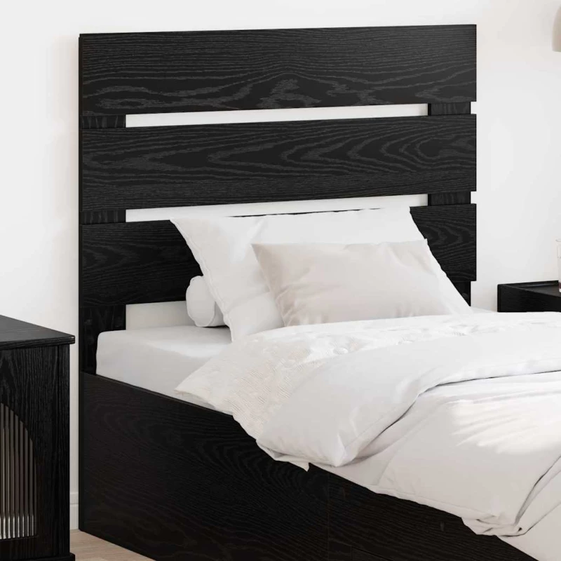 vidaXL Κεφαλάρι με κεφαλάρι Μαύρη Οξυά 75 cm Επεξεργασμένο ξύλο