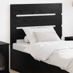 vidaXL Κεφαλάρι με κεφαλάρι Μαύρη Οξυά 75 cm Επεξεργασμένο ξύλο