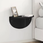 vidaXL Ράφι Τοίχου 2 pcs Μαύρο 38 x 19 x 19 εκ Επεξεργασμένο ξύλο
