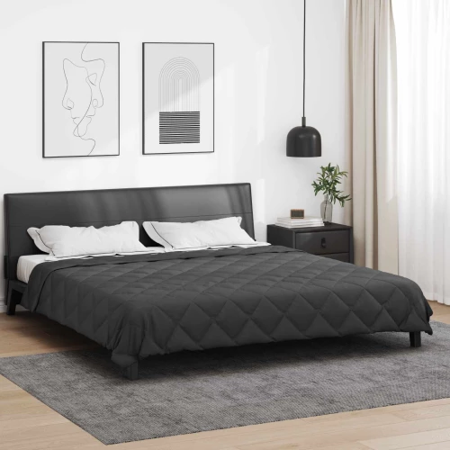 vidaXL Κουβέρτα ολόκληρου του χρόνου Ανθρακί 220 x 240 cm Μικροΐνες
