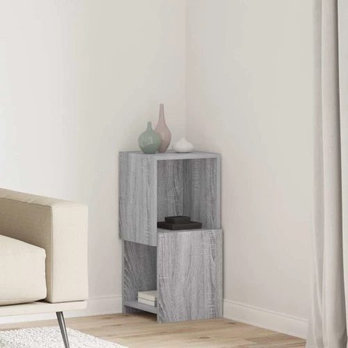 vidaXL Γωνιακό Ντουλάπι Γκρίζο Σονομα 30,5x30x65εκ Επεξεργασμένο ξύλο