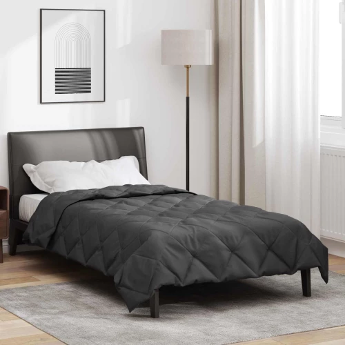 vidaXL Καλοκαιρινό Παπλωματοθήκη Ανθρακί 220 x 155 εκ Μικροΐνες