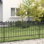 vidaXL Δαχτυλίδι φράχτη Μαύρο 200 x 130 εκ