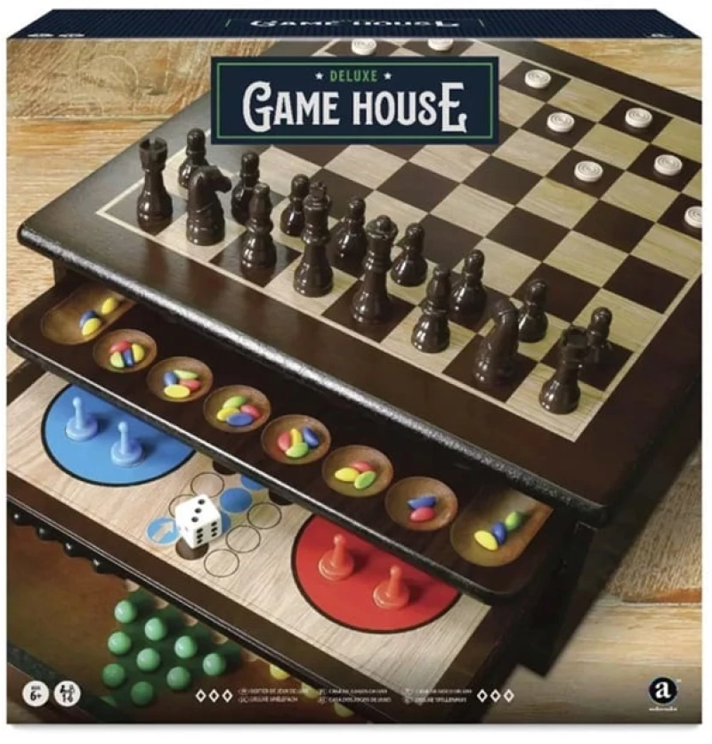 Ambassador Ξύλινο Επιτραπέζιο 4Σε1 ΜΑΜ Craftsman Game House Deluxe - GF033