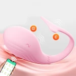 Δονούμενο Αυγό Smart με Έλεγχο APP Whale Ροζ