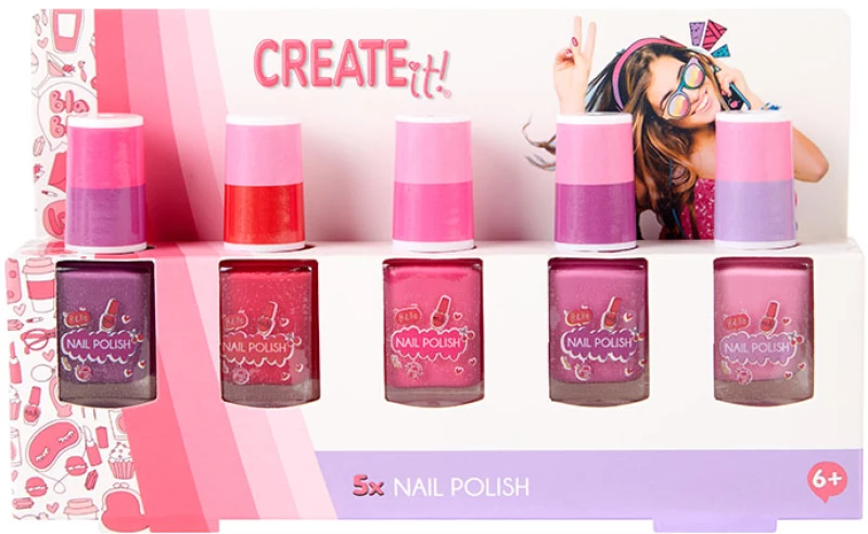 CREATE IT! ΣΕΤ 5 τεμ. ΒΕΡΝΙΚΙΑ ΝΥΧΙΩΝ ΡΟΖ (#884148V1)