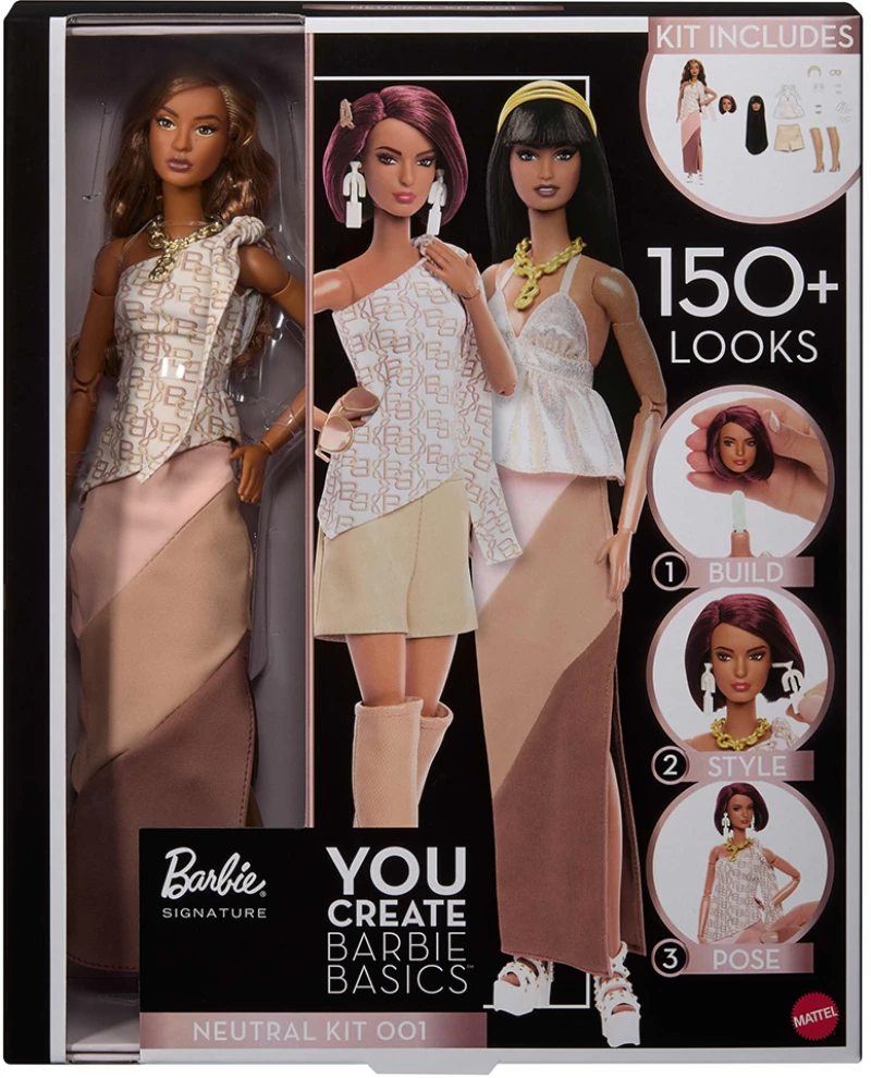 BARBIE SIGNATURE YOU CREATE BARBIE BASICS - NEUTRAL KIT 001 (#JJX35)