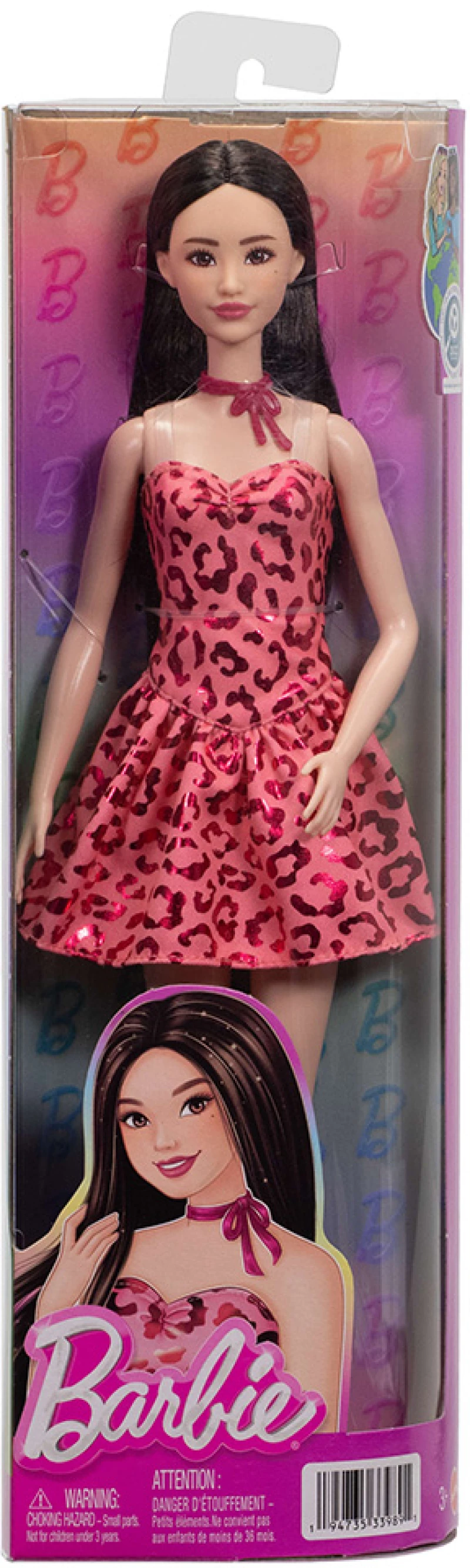 BARBIE FASHIONISTAS ΚΟΥΚΛΑ ΜΕ ΛΕΟΠΑΡ ΦΟΡΕΜΑ (#JJN59)