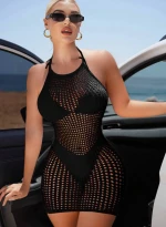 Φόρεμα Halter Jara Μαύρο