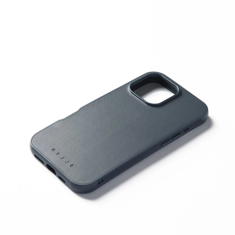 Θήκη iPhone 16 Pro Max MUJJO Shield Case Ανθεκτική Δερμάτινη με MagSafe - Steel Blue (MUJJO-CL-057-SB)