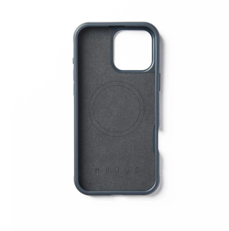 Θήκη iPhone 16 Pro Max MUJJO Shield Case Ανθεκτική Δερμάτινη με MagSafe - Steel Blue (MUJJO-CL-057-SB)