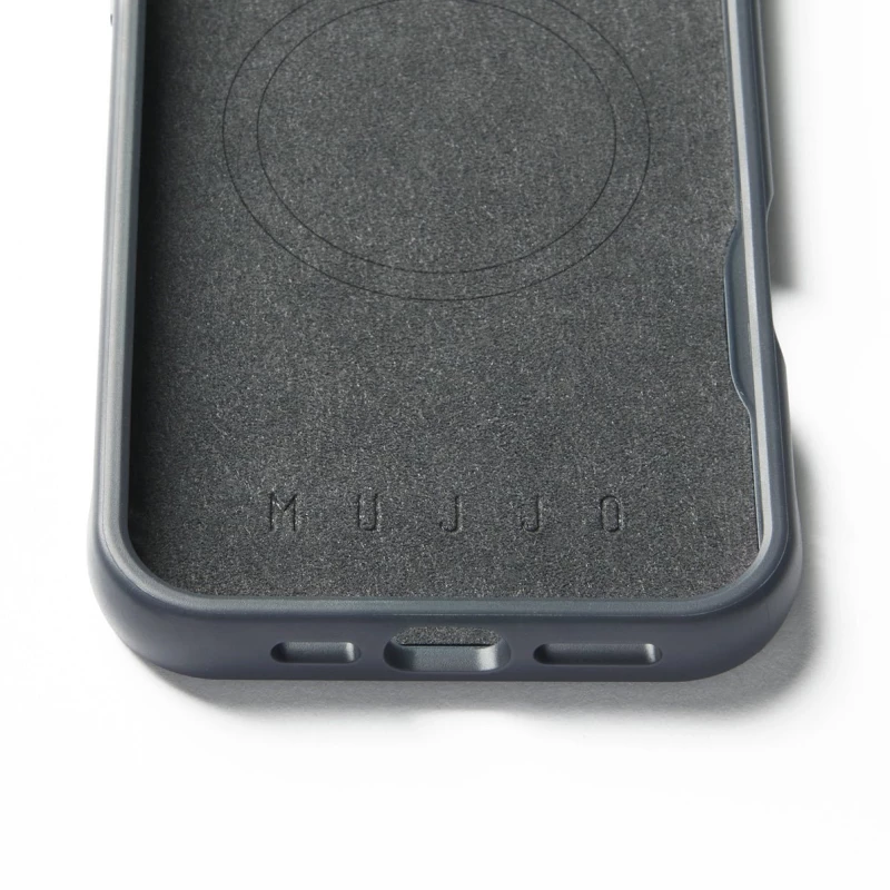 Θήκη iPhone 16 Pro Max MUJJO Shield Case Ανθεκτική Δερμάτινη με MagSafe - Steel Blue (MUJJO-CL-057-SB)