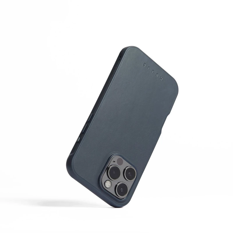 Θήκη iPhone 16 Pro Max MUJJO Shield Case Ανθεκτική Δερμάτινη με MagSafe - Steel Blue (MUJJO-CL-057-SB)
