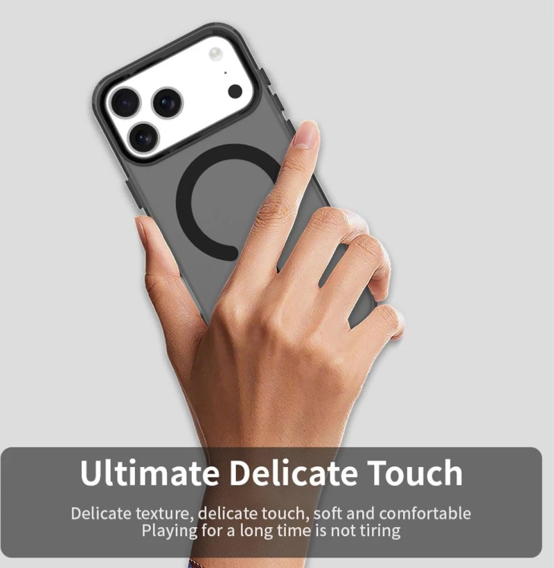 Θήκη iPhone 17 Pro Max Techsuit CandyCase Σκληρή Ημιδιάφανη με MagSafe - Black (5949419313316)