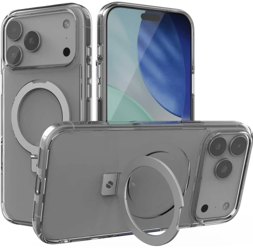 Θήκη iPhone 17 Pro Max Spacecase Ring Pro Mag Σκληρή με MagSafe & KickStand - Clear (5905719130947)