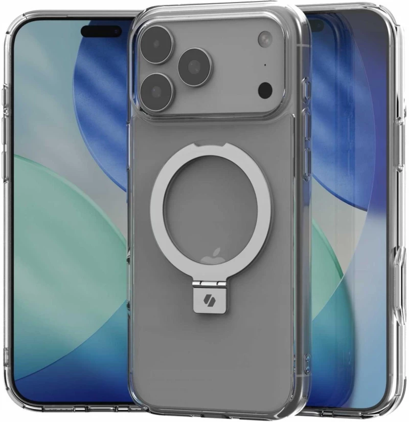 Θήκη iPhone 17 Pro Max Spacecase Ring Pro Mag Σκληρή με MagSafe & KickStand - Clear (5905719130947)