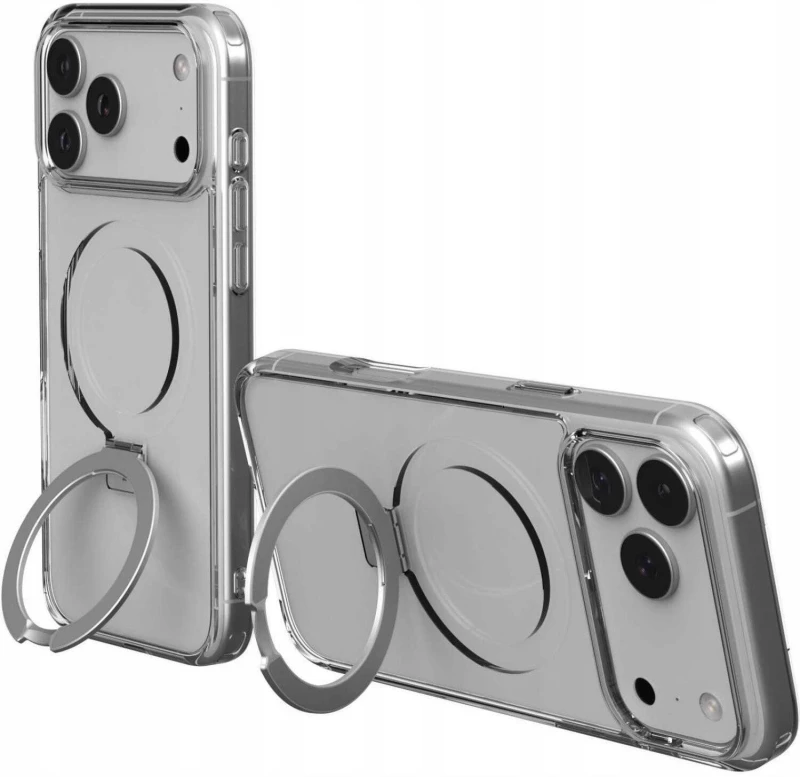Θήκη iPhone 17 Pro Max Spacecase Ring Pro Mag Σκληρή με MagSafe & KickStand - Clear (5905719130947)