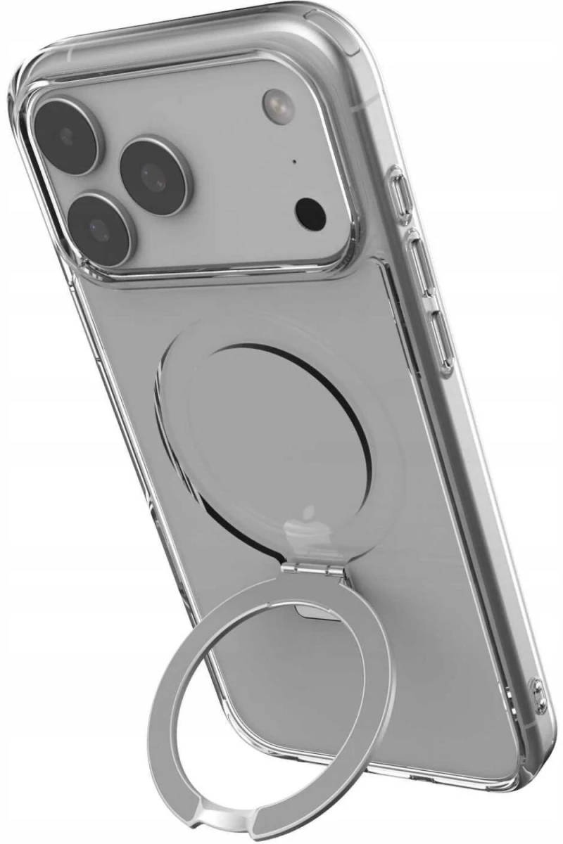 Θήκη iPhone 17 Pro Max Spacecase Ring Pro Mag Σκληρή με MagSafe & KickStand - Clear (5905719130947)