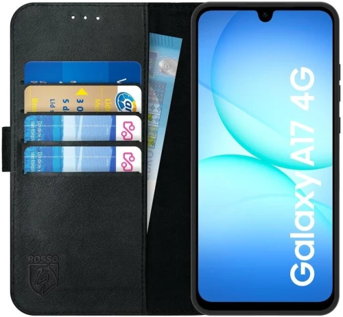 Θήκη Samsung Galaxy A17 Rosso Deluxe Δερμάτινο Πορτοφόλι - Black (8719246494215)