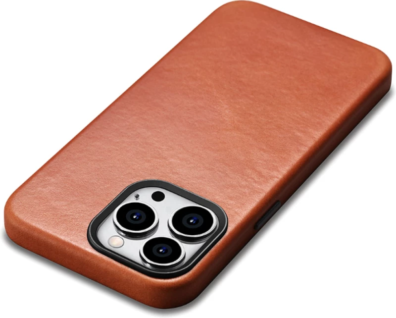 Θήκη iPhone 15 Pro Max iCarer Leather Back Case Δερμάτινη με MagSafe - Retro Brown (WMI15230604-SN)