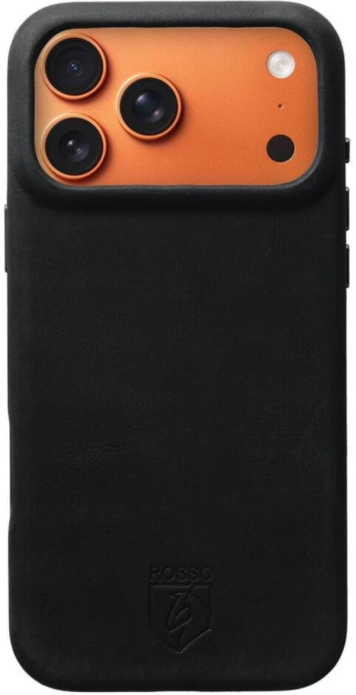 Θήκη iPhone 17 Pro Max Rosso Elite Back Cover Δερμάτινη με MagSafe - Black (8719246484599)