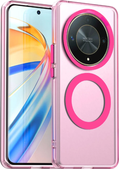 Θήκη Honor Magic6 Lite Techsuit CandyCase Σκληρή Ημιδιάφανη με MagSafe - Pink (5949419311091)