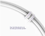Καλώδιο Buddi Flex Φόρτισης & Μεταφοράς Δεδομένων Type-C σε Type-C 300cm 60W - White (8719246497391)