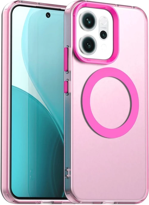 Θήκη Oppo Reno14 Techsuit CandyCase Σκληρή Ημιδιάφανη με MagSafe - Pink (5949419349353)