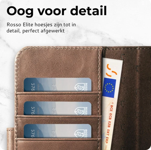 Θήκη Apple iPhone 16 Pro Max - Rosso Elite Δερμάτινο Πορτοφόλι με MagSafe - Brown (8719246454134)