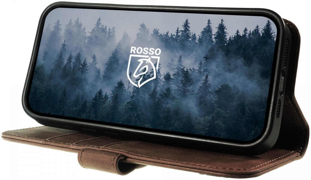 Θήκη Apple iPhone 16 Pro Max - Rosso Elite Δερμάτινο Πορτοφόλι με MagSafe - Brown (8719246454134)