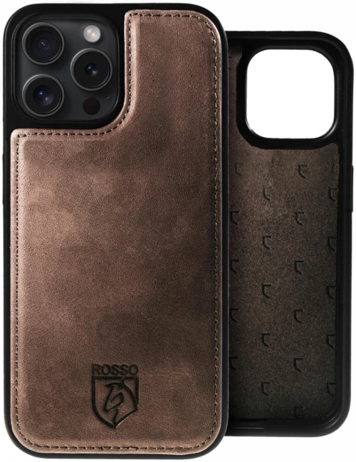 Θήκη Apple iPhone 16 Pro Max - Rosso Elite Δερμάτινο Πορτοφόλι με MagSafe - Brown (8719246454134)