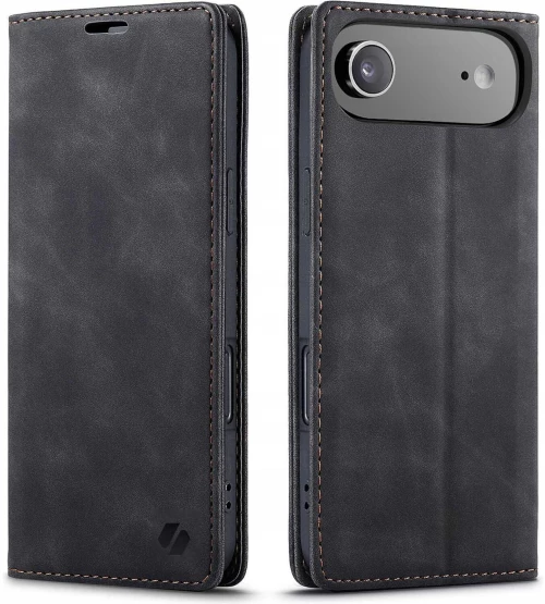 Θήκη iPhone Air Spacecase Wallet Πορτοφόλι - Black (5905719132309)