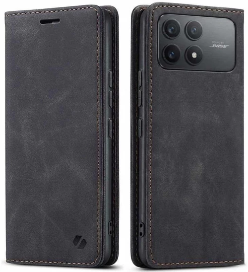Θήκη Xiaomi Poco F8 Pro Spacecase Wallet Πορτοφόλι - Black (5905719138493)
