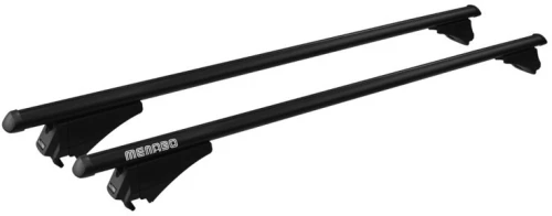 MENABO ΜΠΑΡΕΣ ΟΡΟΦΗΣ ΑΛΟΥΜΙΝΙΟΥ TIGER BLACK 118.5 cm ΣΕ ΜΑΥΡΟ ΧΡΩΜΑ ΓΙΑ Nissan Qashqai / Dualis (J12) 5 doors 2021> ΜΕ FLUSH ή RAISED RAILS - 2 ΤΕΜ. (8590/MB)