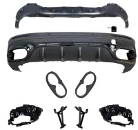 Diffuser Πίσω Προφυλακτήρα Για Mercedes-Benz GLB (X247) 2019+ Amg GLB45 Look Για Amg Line Προφυλακτήρες Piano Black