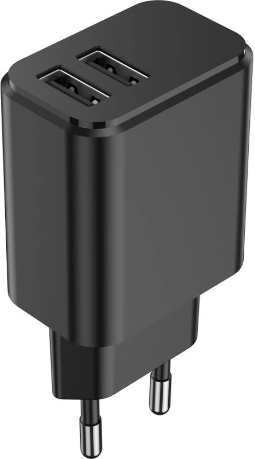 Setty Φορτιστής Χωρίς Καλώδιο με 2 Θύρες USB-A Μαύρος GSM106088