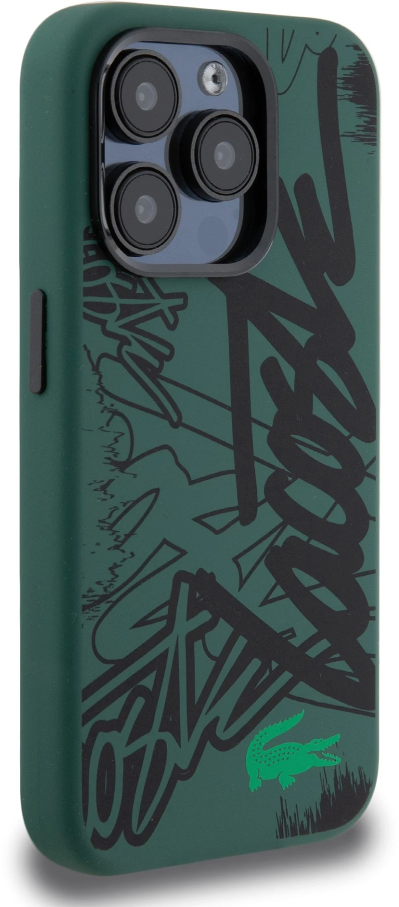 Lacoste Graffiti Hard Case Θήκη προστασίας από Liquid σιλικόνη για iPhone 15 Pro Πράσινο/Μαύρο