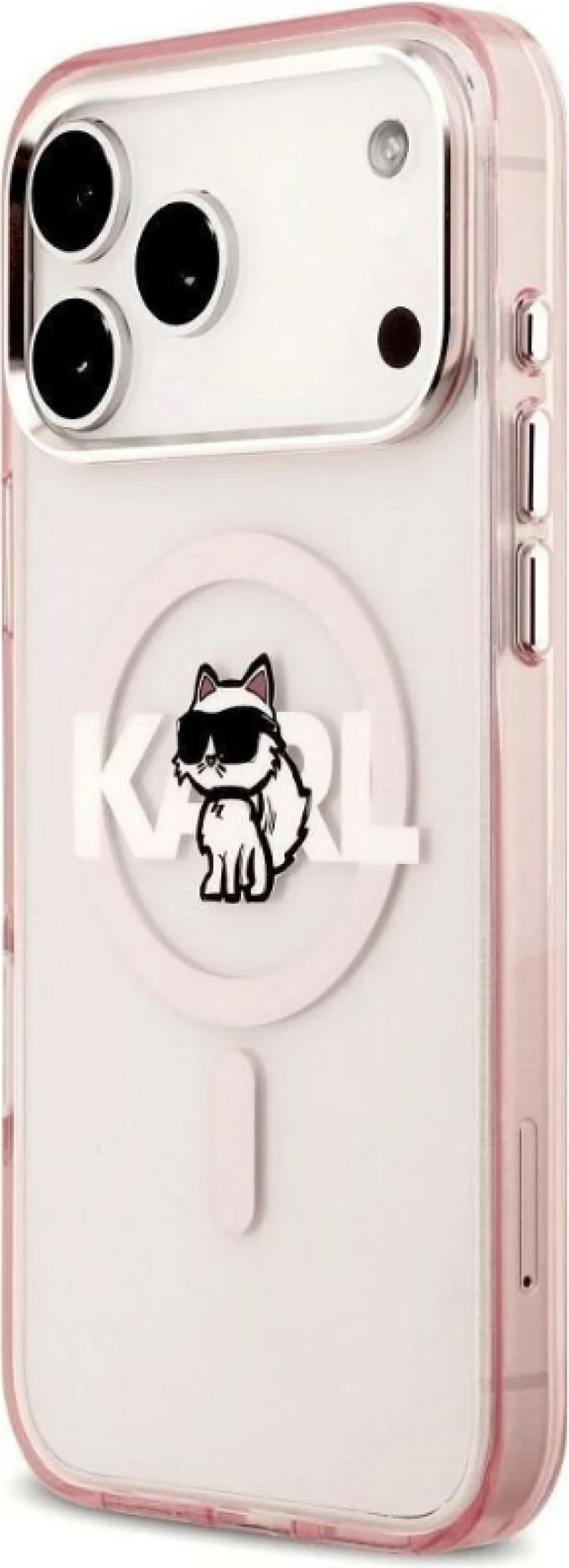 Karl Lagerfeld Iml Choupette Sketch Logo Back Cover για iPhone 17 Pro Max - Ροζ
